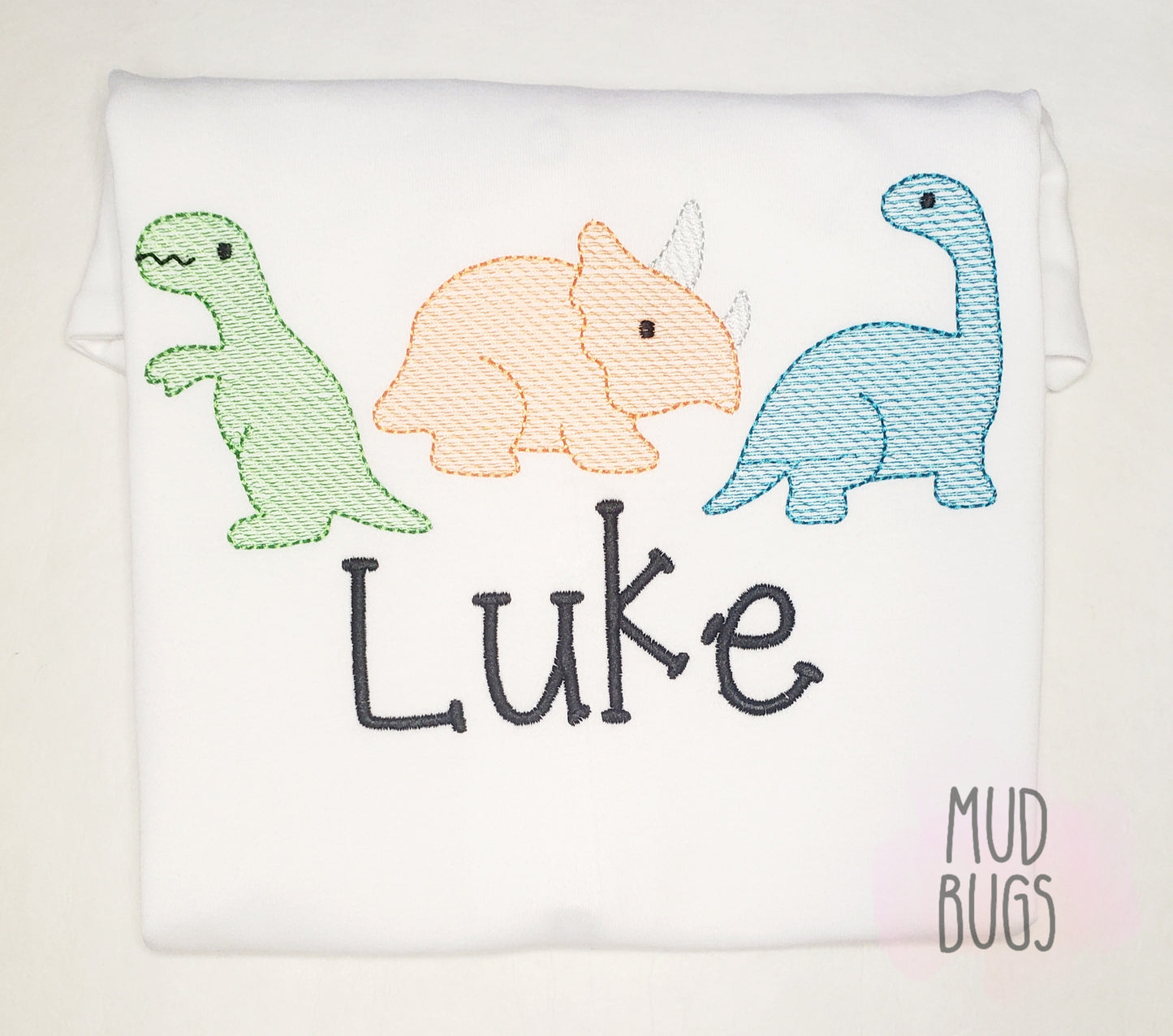 Dino Embroidery Shirt - MUDBUGSBTQ