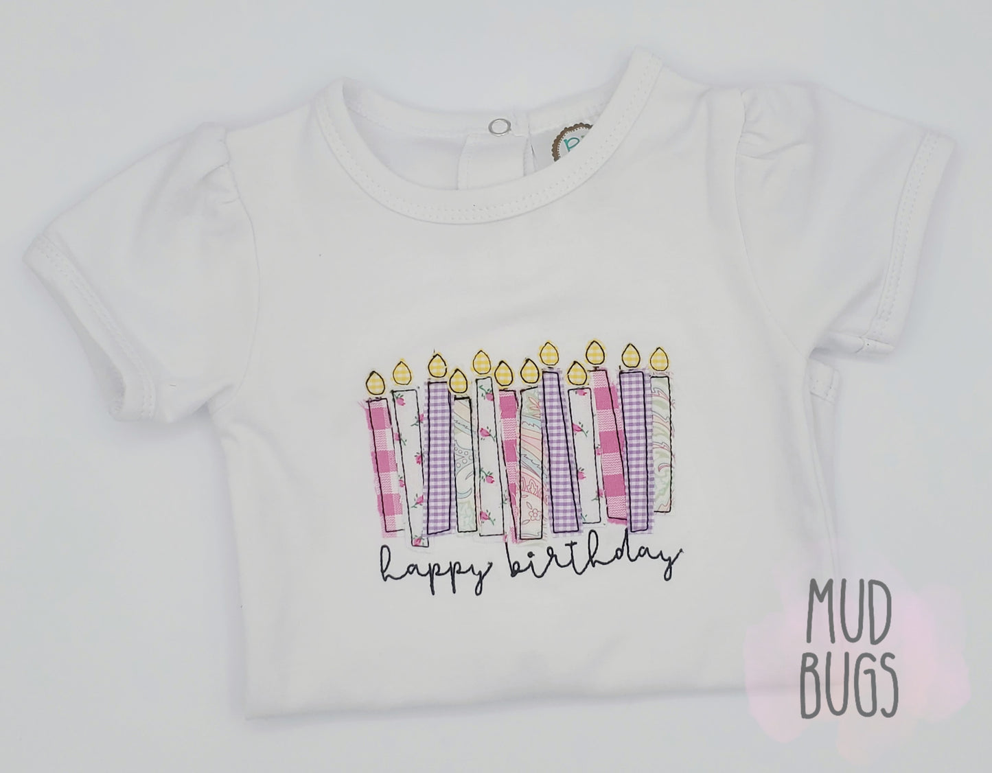 Candle Birthday Embroidery Shirt - MUDBUGSBTQ