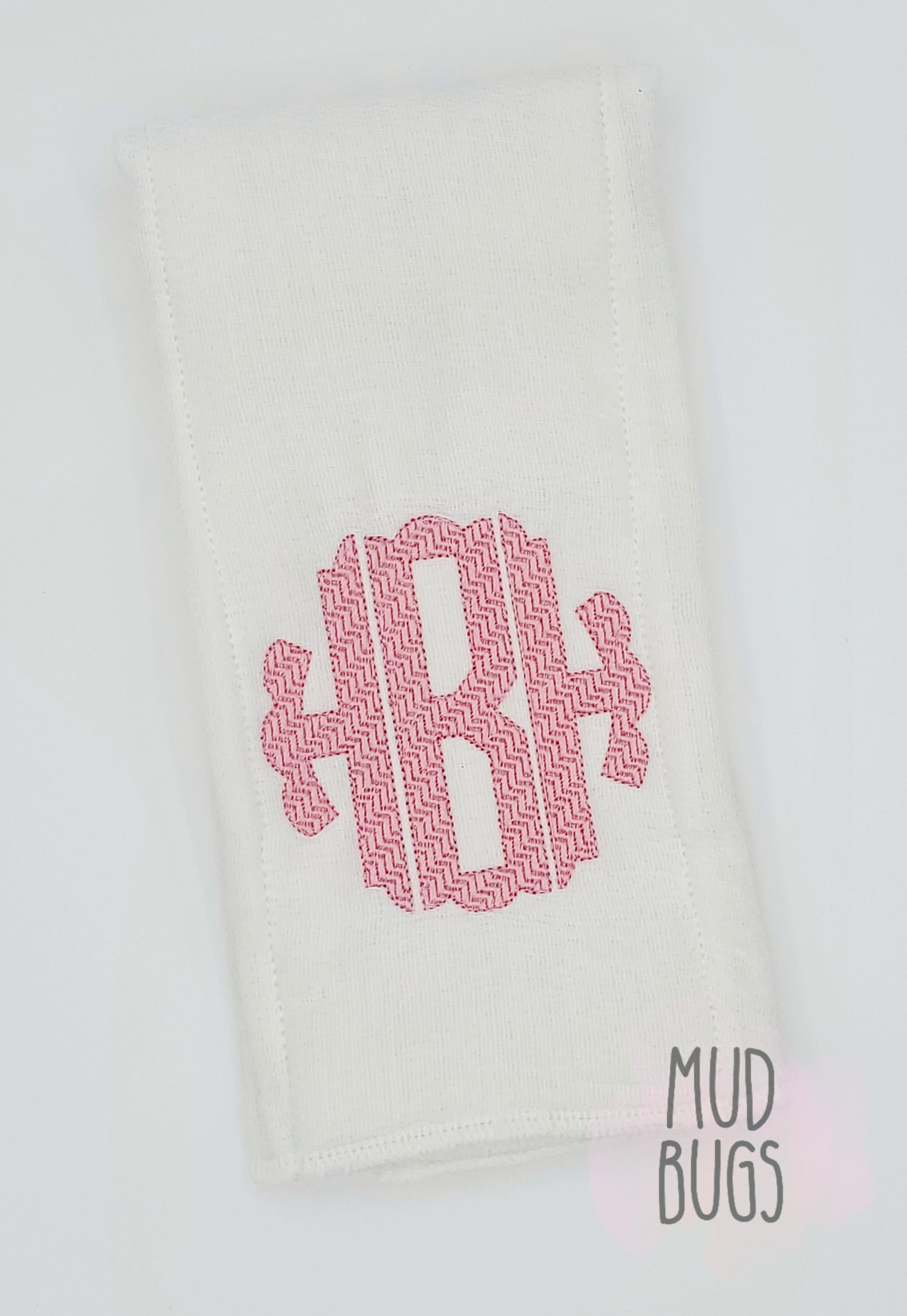 Monogram Burp Cloth - MUDBUGSBTQ