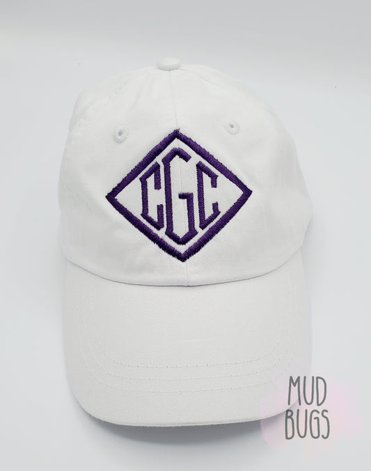 Diamond Monogram Cap - MUDBUGSBTQ