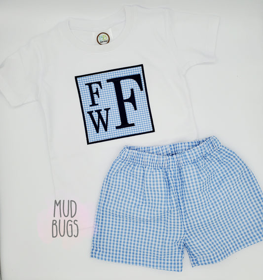 Boys Monogram Top & Bottom - MUDBUGSBTQ