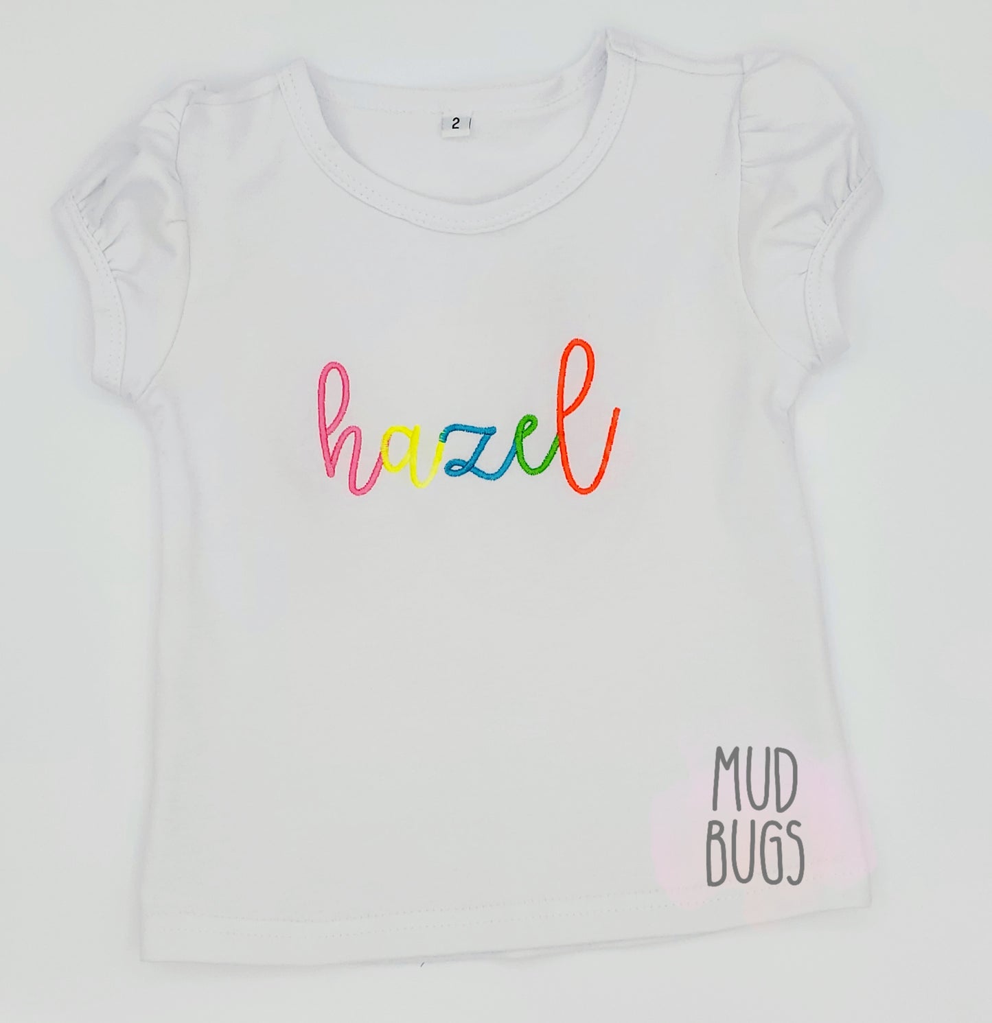 Neon Name Embroidery Shirt - MUDBUGSBTQ