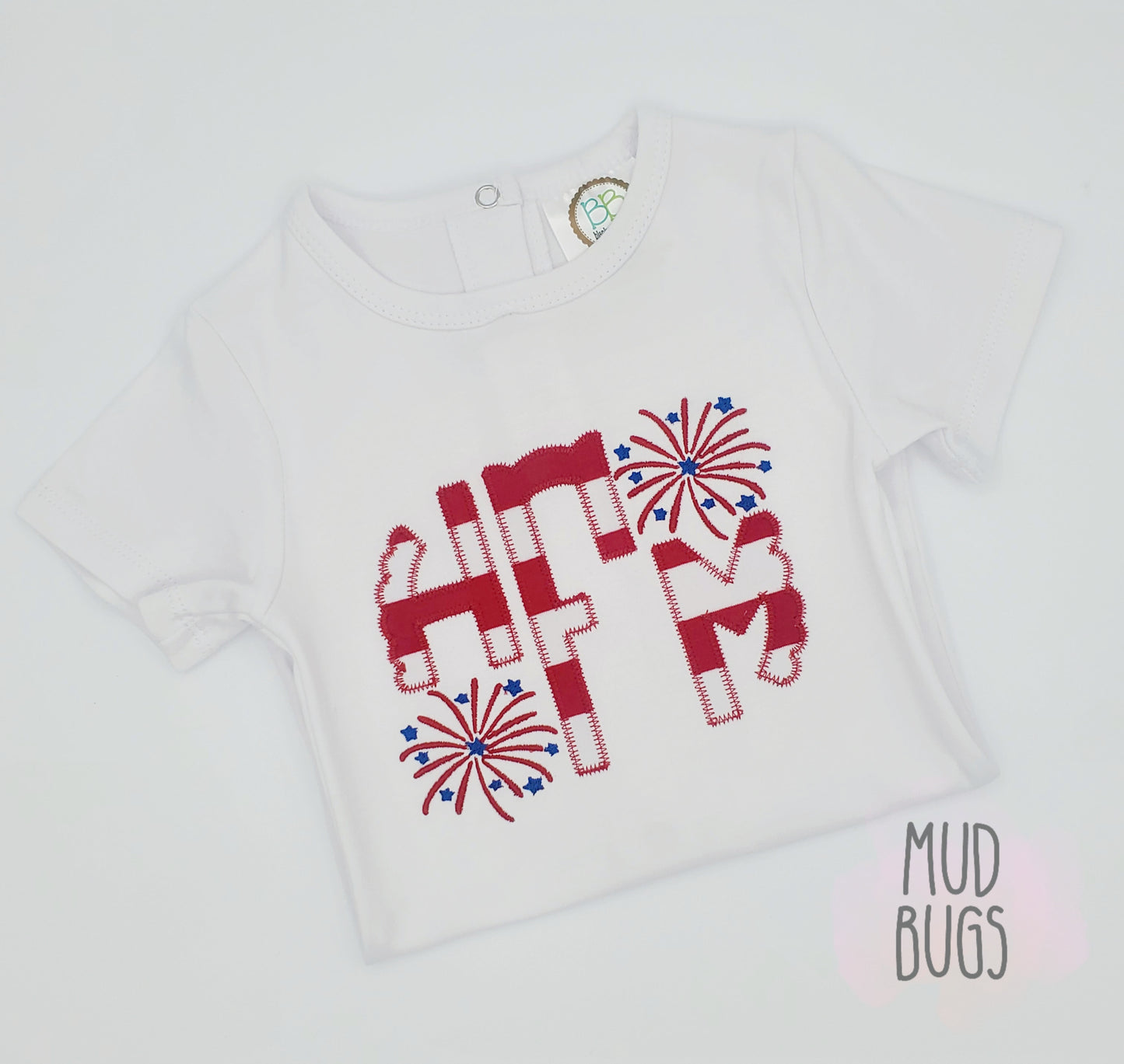Fireworks Monogram Embroidery Shirt - MUDBUGSBTQ