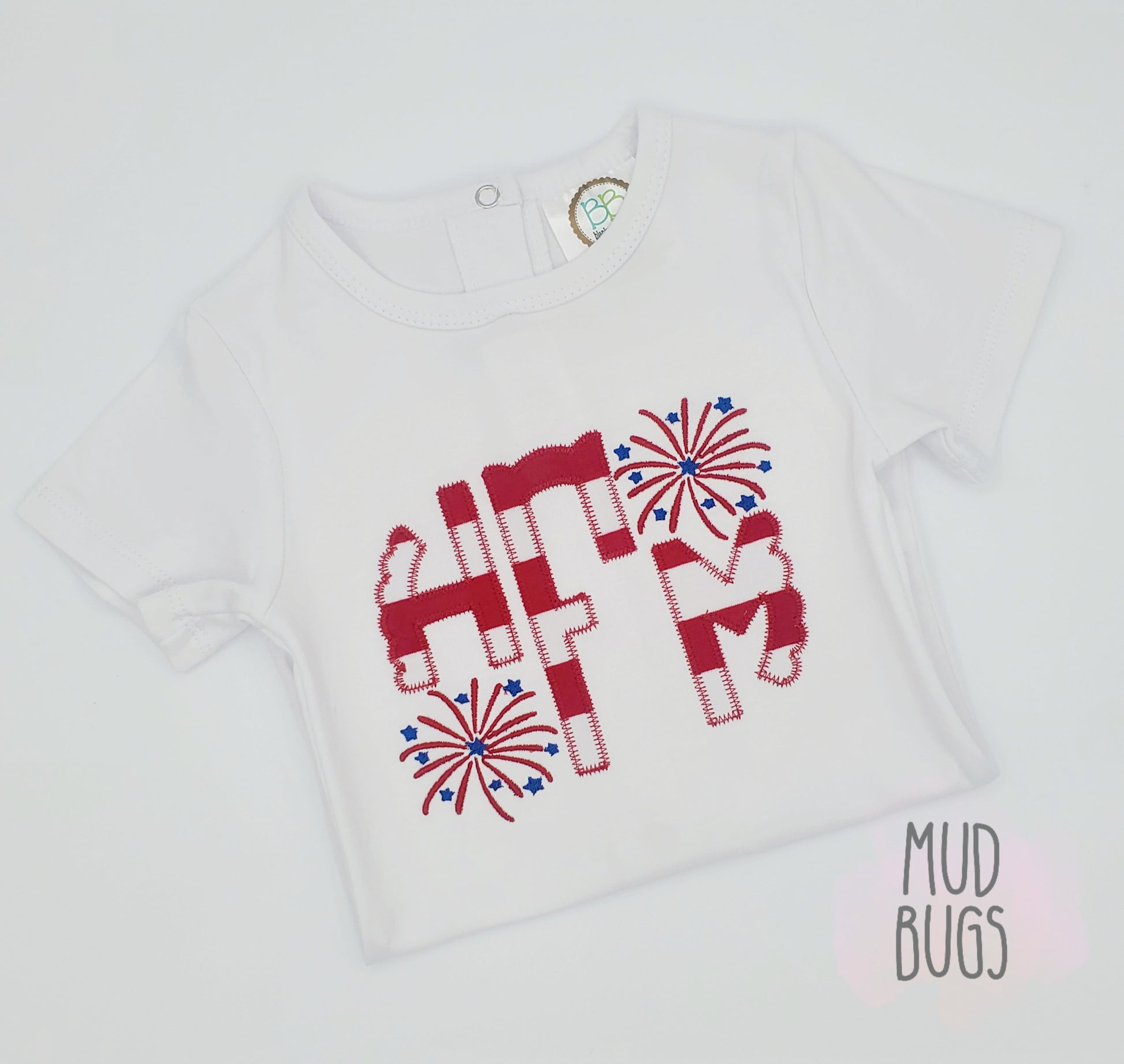 Fireworks Monogram Embroidery Shirt - MUDBUGSBTQ
