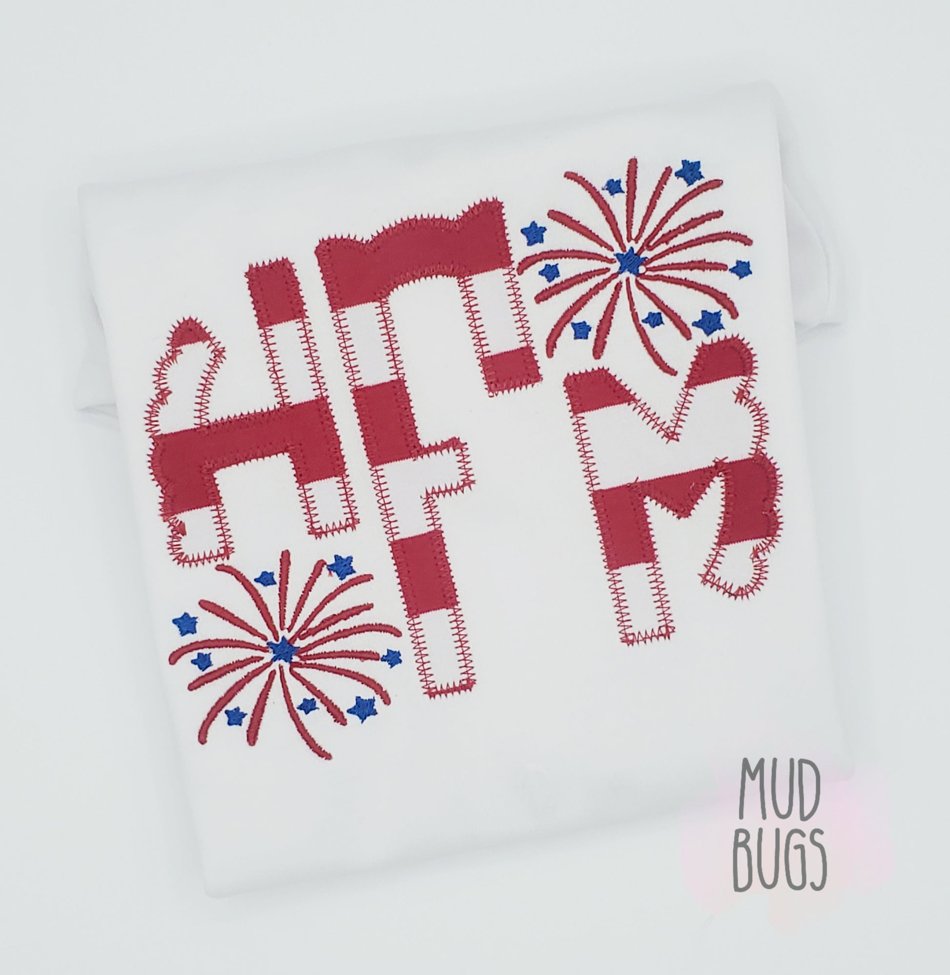 Fireworks Monogram Embroidery Shirt - MUDBUGSBTQ