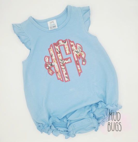 Floral Monogram Bubble - MUDBUGSBTQ