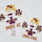 Purple & Gold Cheerleader - MUDBUGSBTQ