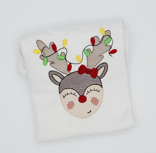 Reindeer Embroidery Shirt - MUDBUGSBTQ