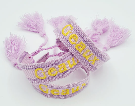 Geaux Embroidery Bracelet - MUDBUGSBTQ