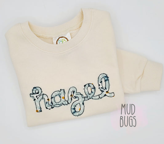 Personalized Applique Toddler Sweatshirt - MUDBUGSBTQ