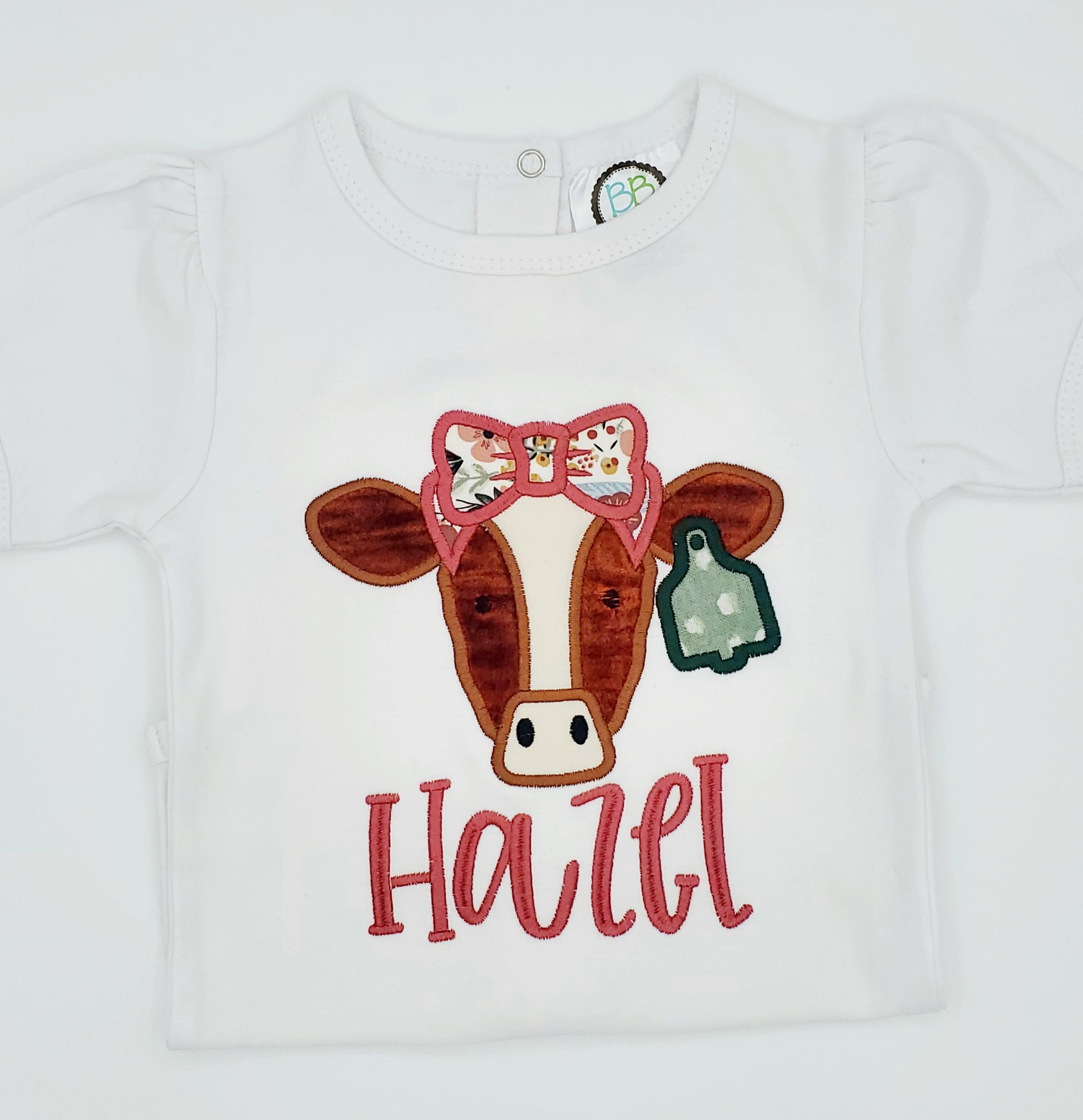 Adorable Cow Applique - MUDBUGSBTQ