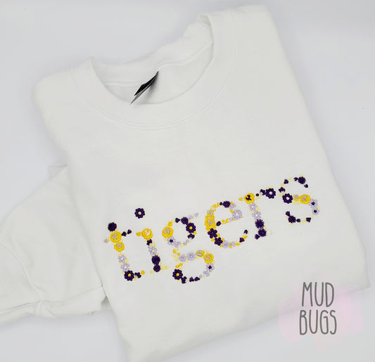 Floral Tiger Sweatshirt - MUDBUGSBTQ