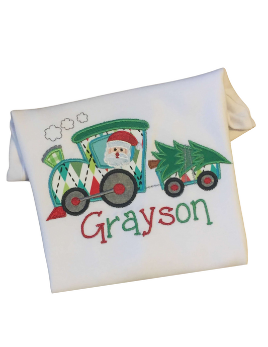 Christmas Train Embroidery - MUDBUGSBTQ