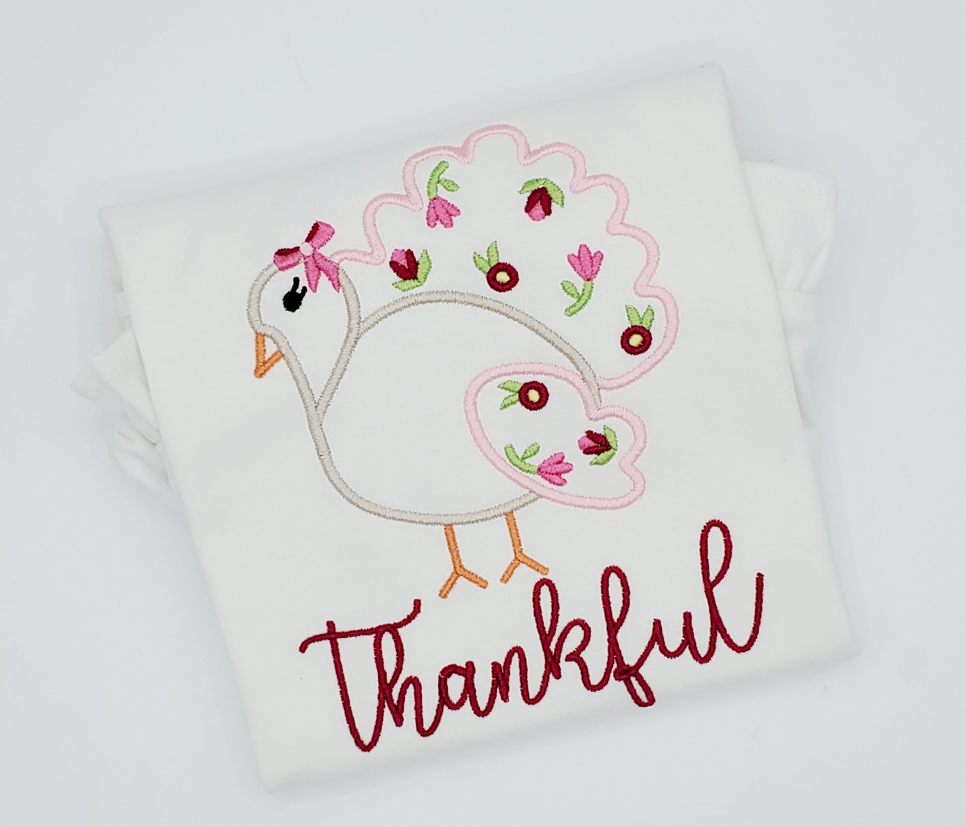 Floral Turkey Embroidery - MUDBUGSBTQ