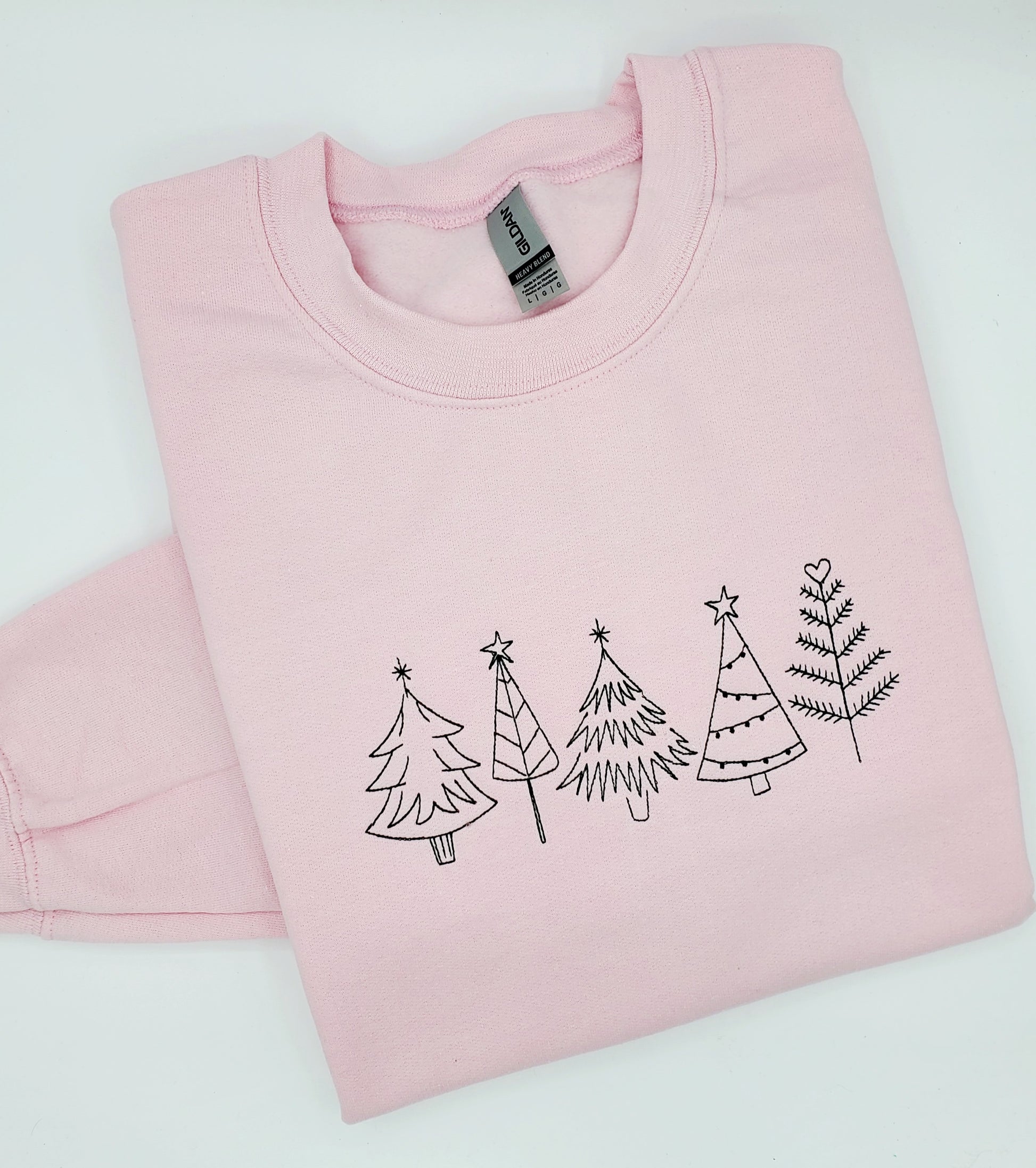 Christmas Tree Embroidered Sweatshirt - MUDBUGSBTQ