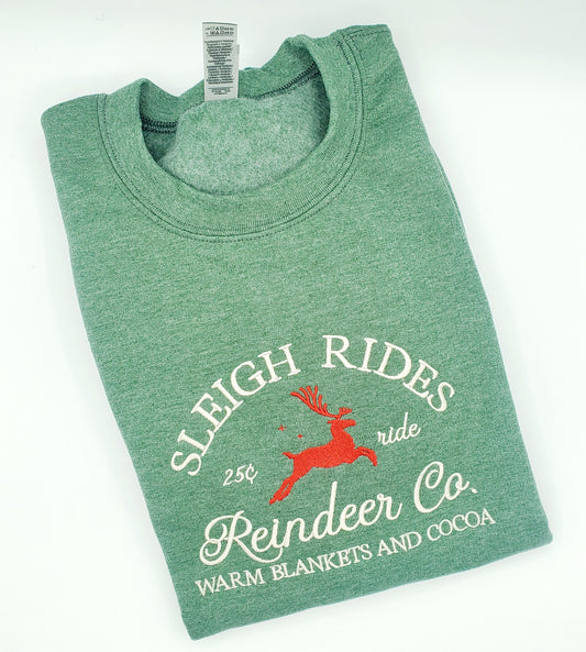 Sleigh Rides Embroidered Sweatshirt - MUDBUGSBTQ