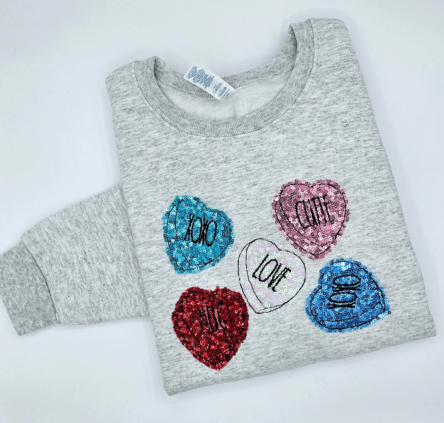 Candy Hearts Sweatshirt - MUDBUGSBTQ