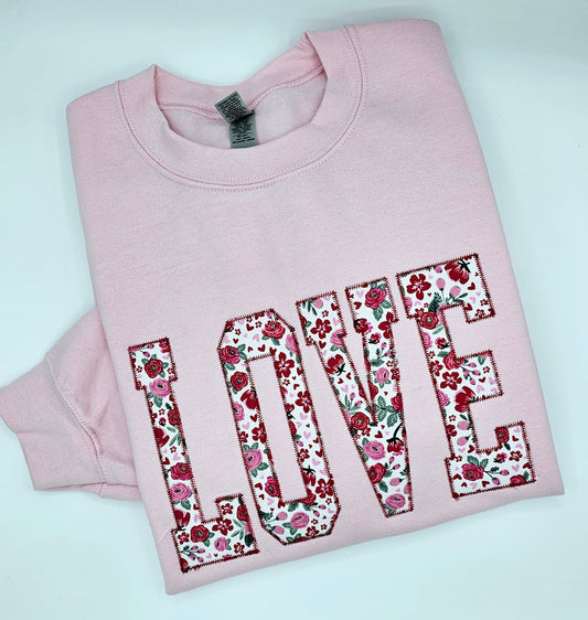 Love Applique Sweatshirt - MUDBUGSBTQ