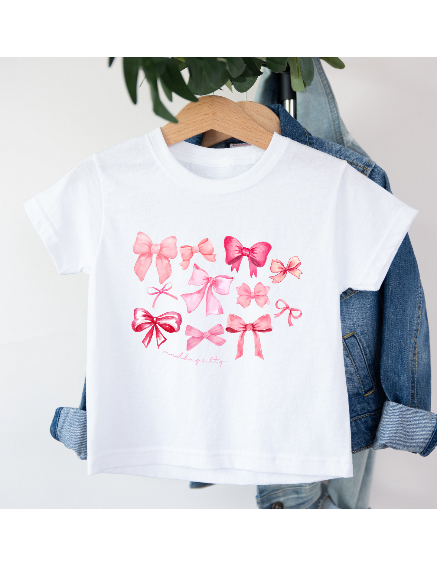 Pink Bow Tee - MUDBUGSBTQ