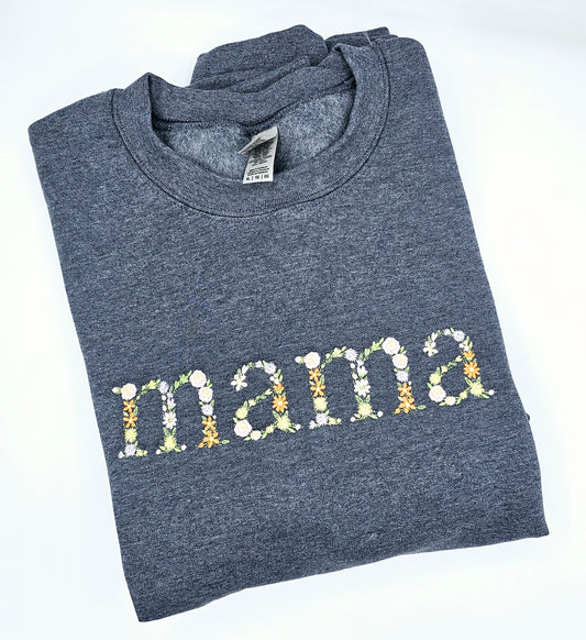 Floral Mama in Blue - MUDBUGSBTQ