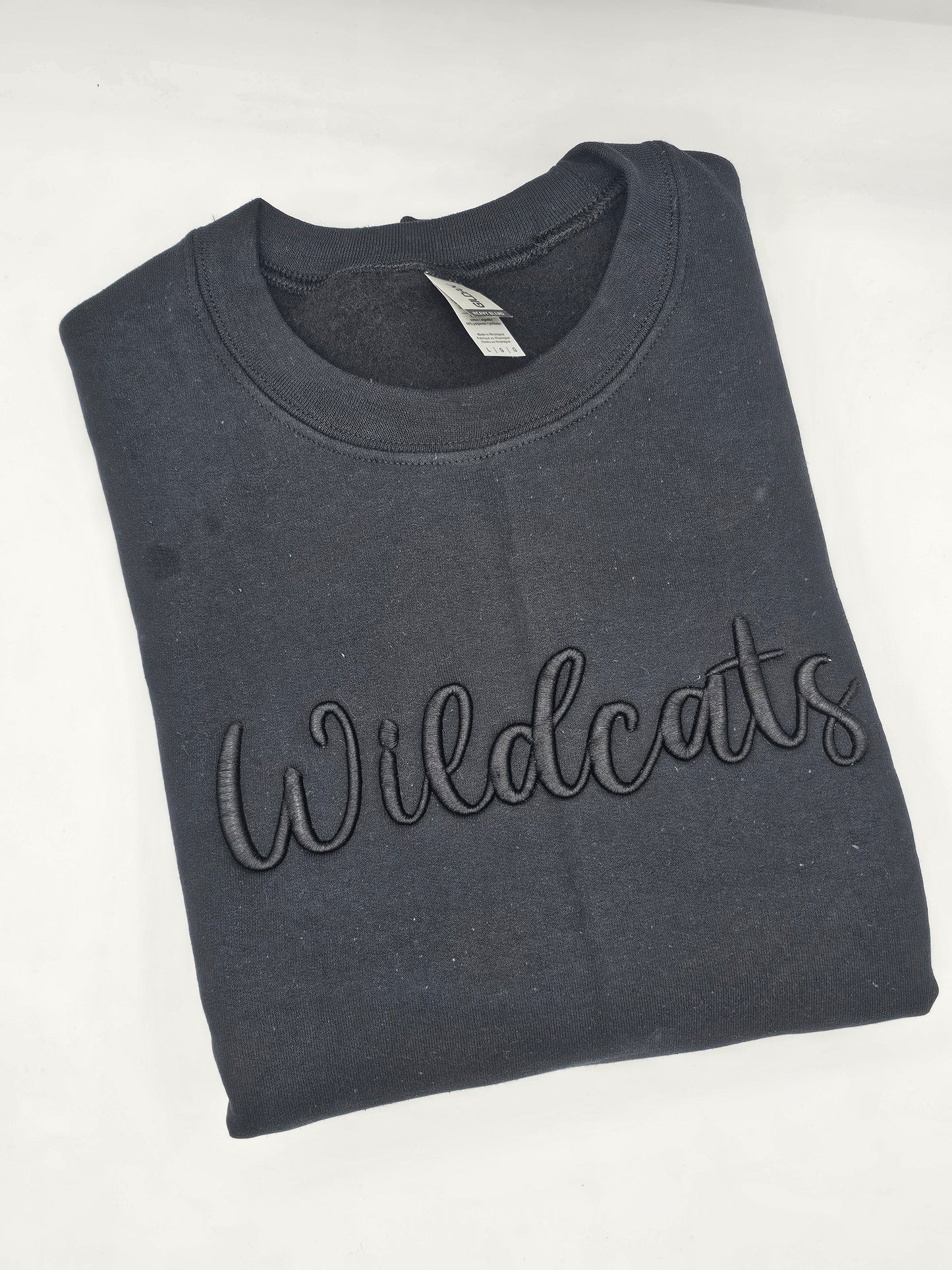 Monochrome 3D Puff Wildcats Sweatshirt - MUDBUGSBTQ