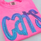 Cats Iridescent Applique Tee