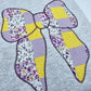 Purple & Yellow Patchwork Bow Sweatshirt