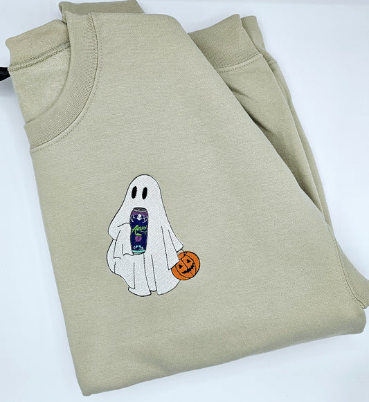 Fav Ghost Drink Embroidered Sweatshirt