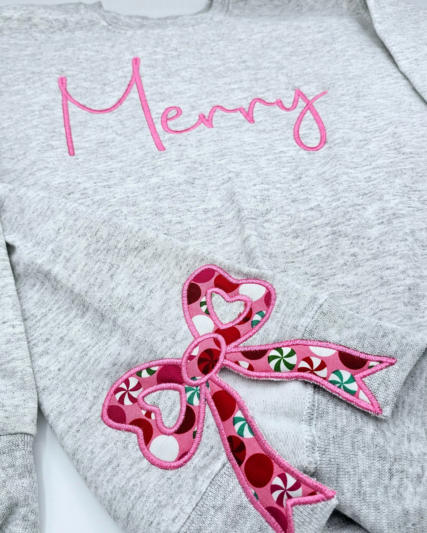 Merry Side Bow Sweatshirt