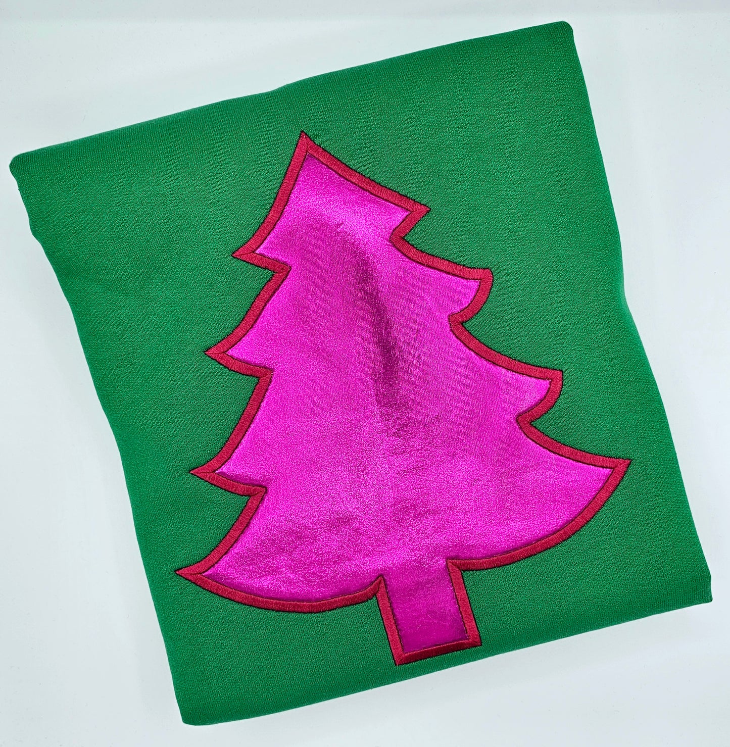 Pink Christmas Tree Sweatshirt - MUDBUGSBTQ