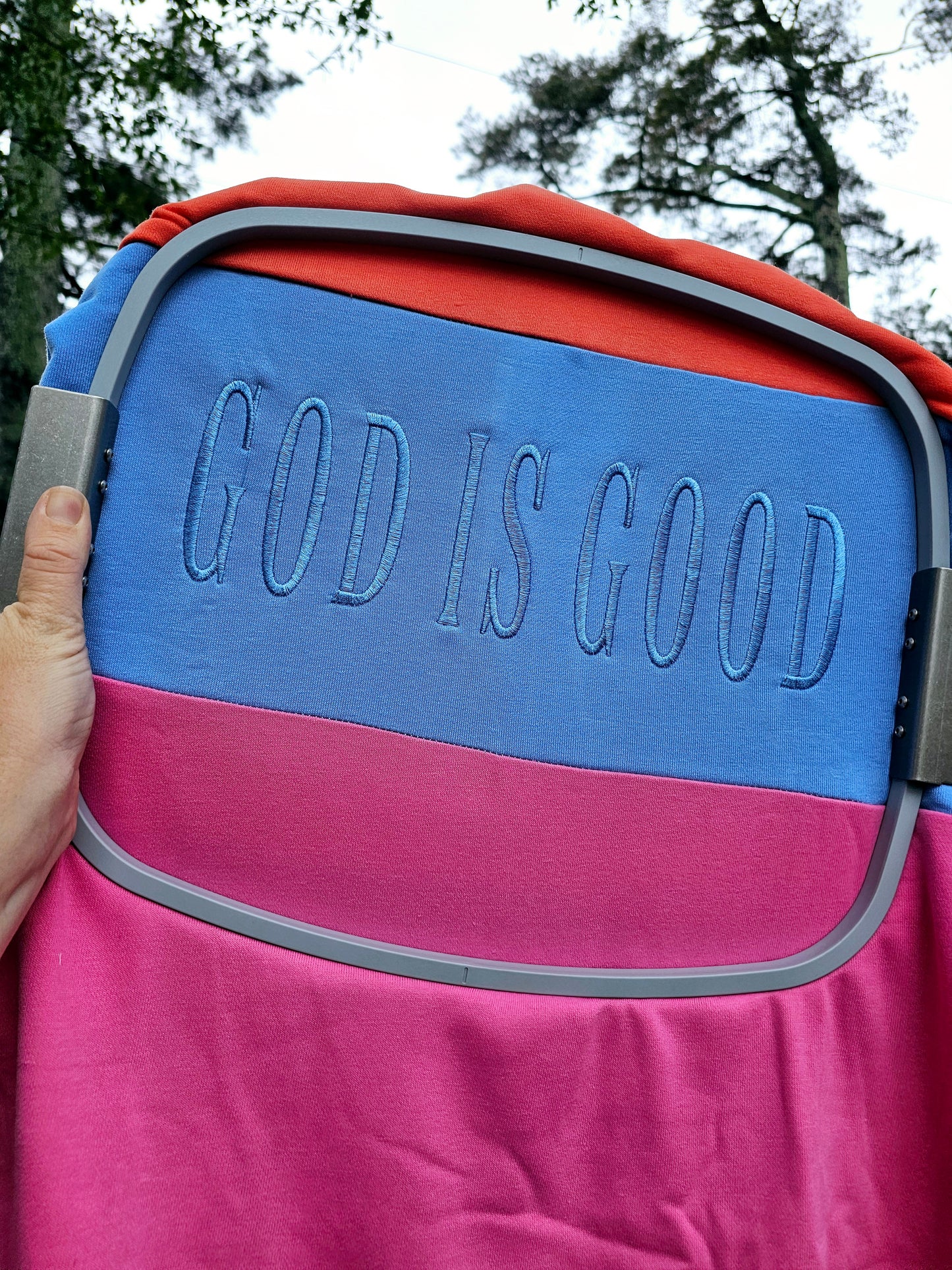 God Is Good Color Block Sweatshirt