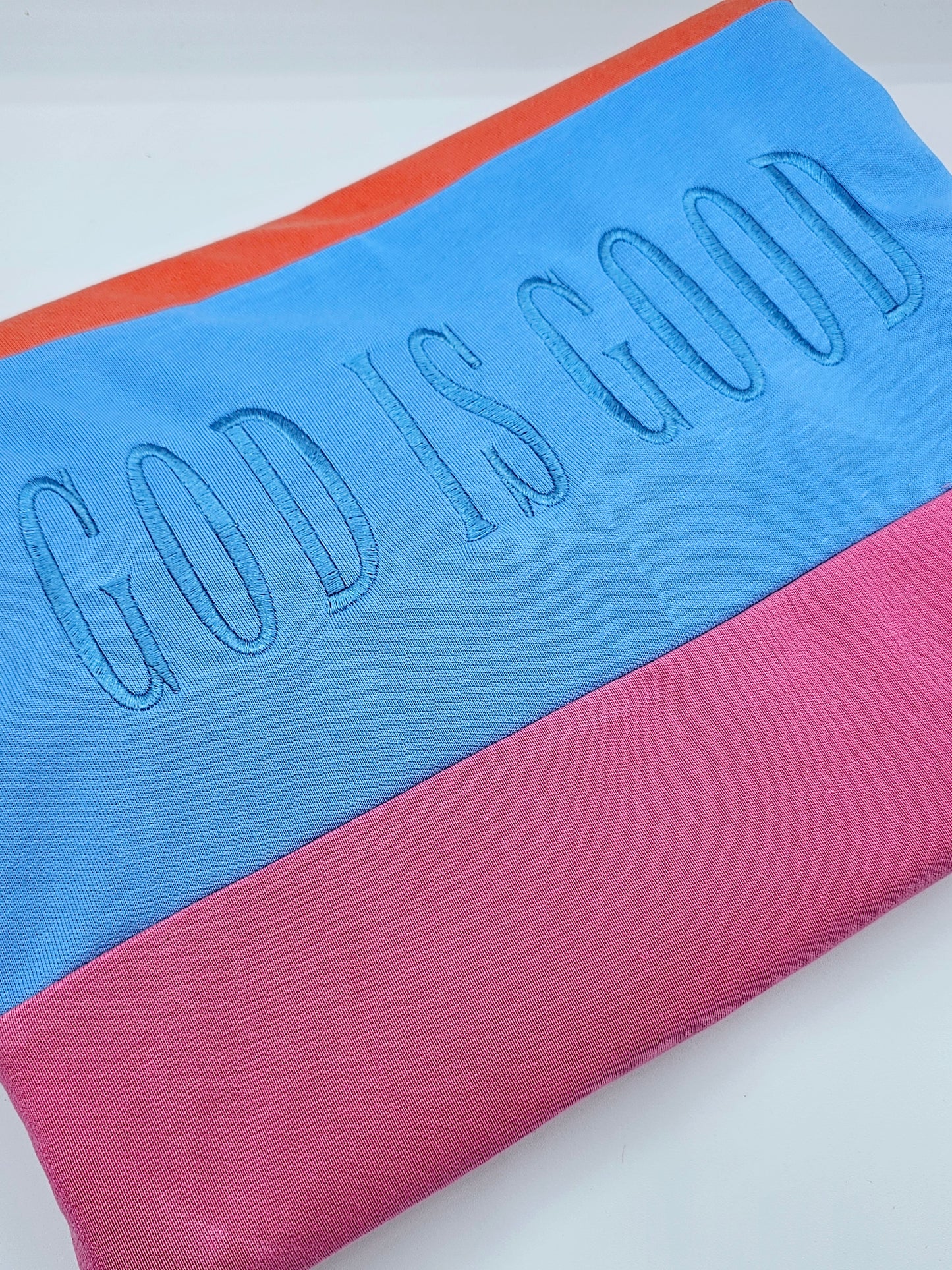 God Is Good Color Block Sweatshirt