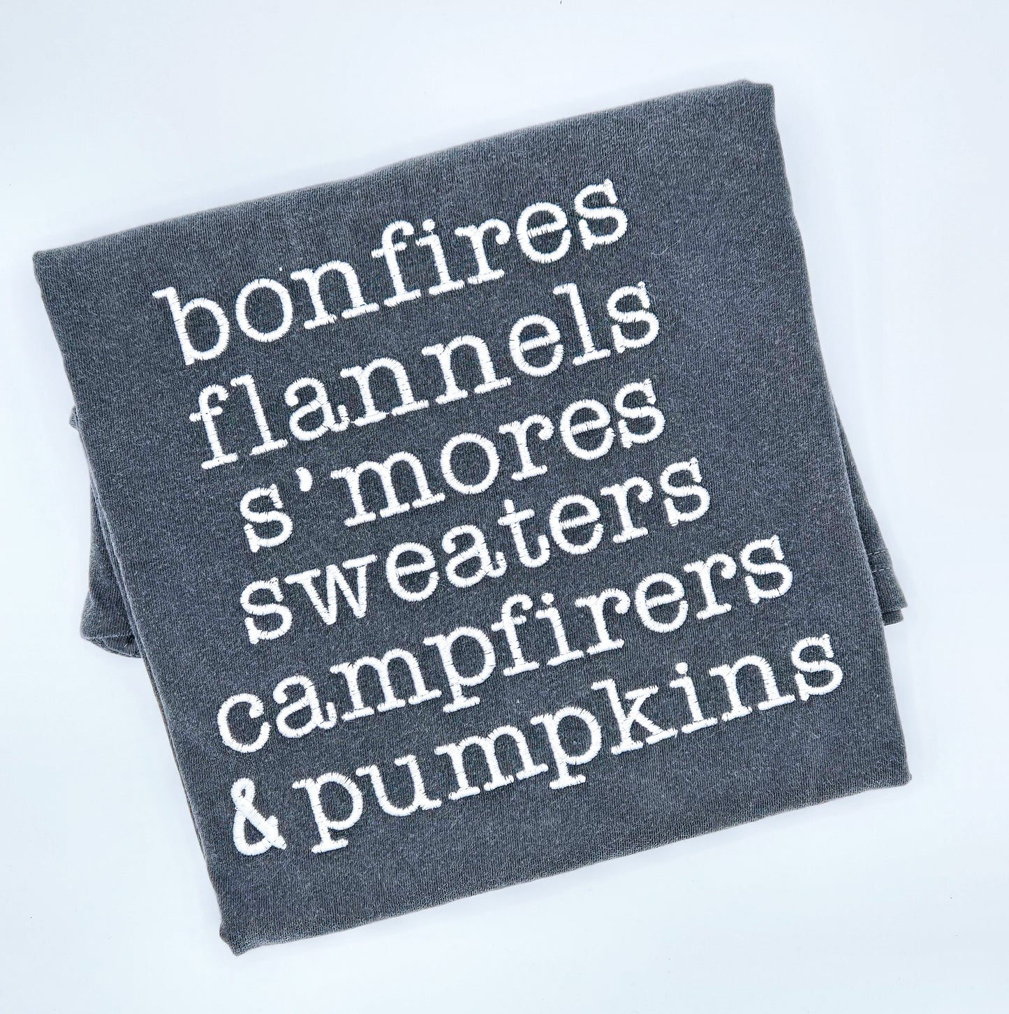 Fall Nights Embroidered Tee - MUDBUGSBTQ