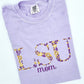 Floral LSU Mom Tee - MUDBUGSBTQ