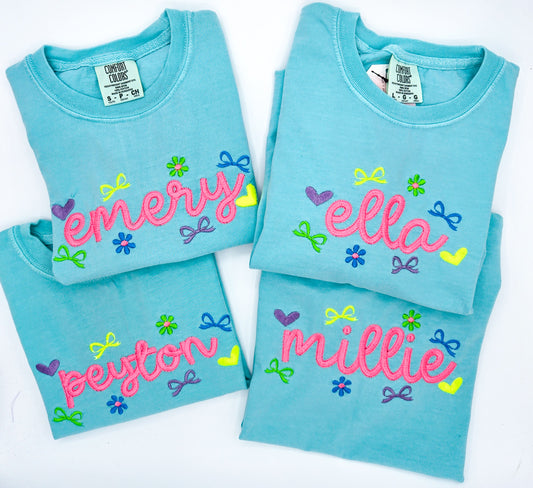 Fun Bow Name Tee - MUDBUGSBTQ