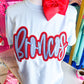 Broncos Glitter Applique Tee - MUDBUGSBTQ