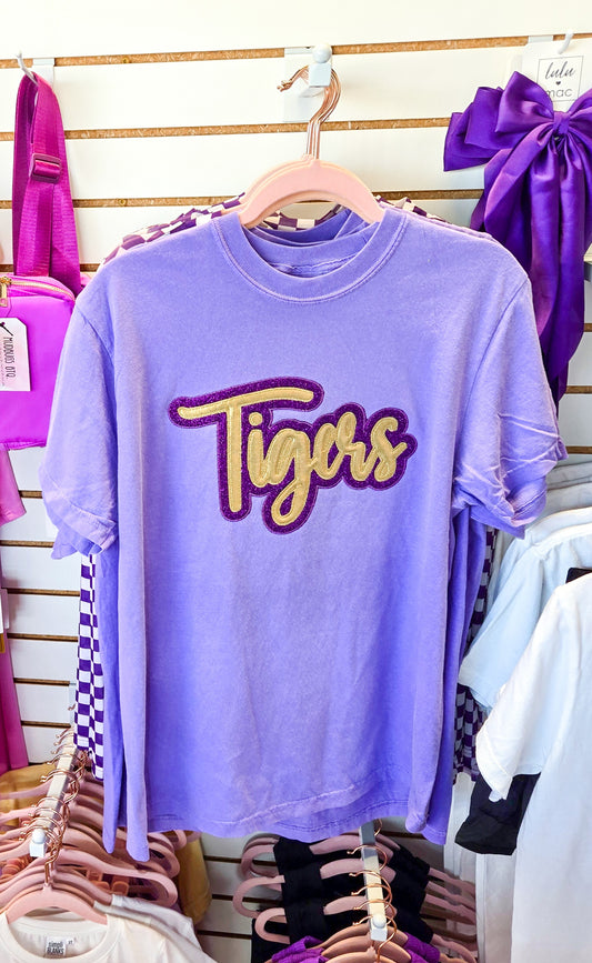 Tigers Glitter Applique Tee - MUDBUGSBTQ