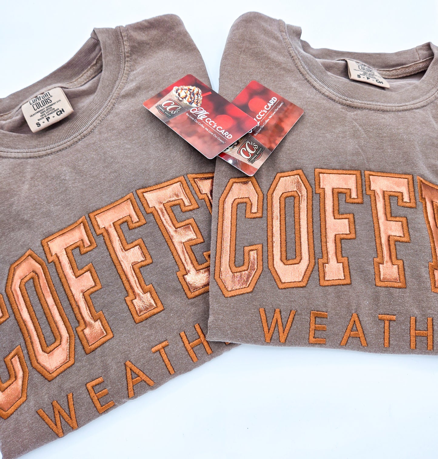 Coffee Weather Embroidered Tee