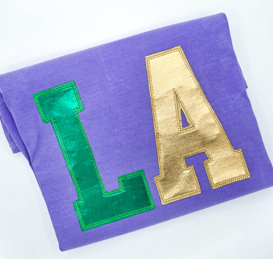 Metallic LA Mardi Gras Tee - MUDBUGSBTQ