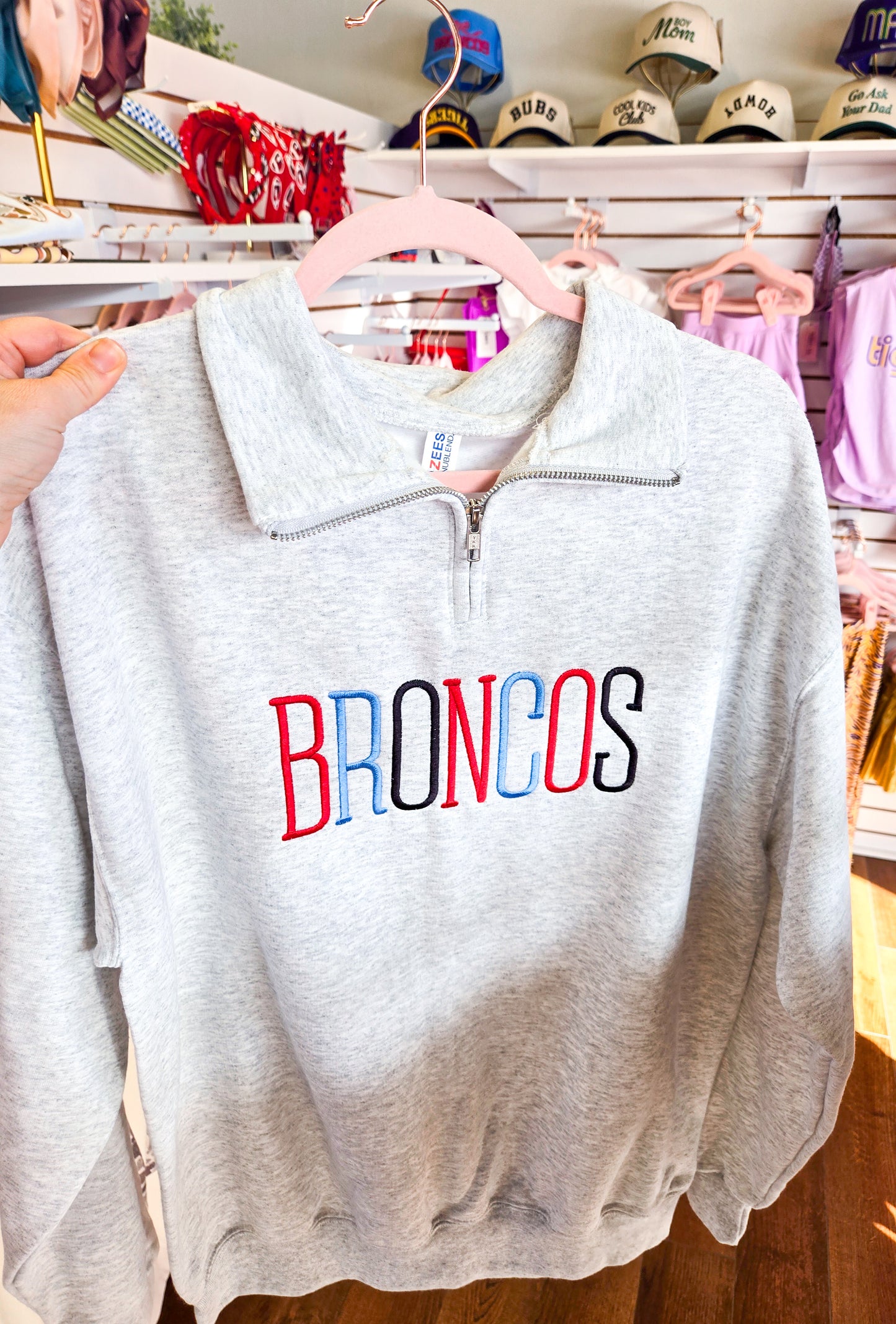 Custom Quarter Zip Mascot Sweatshirt