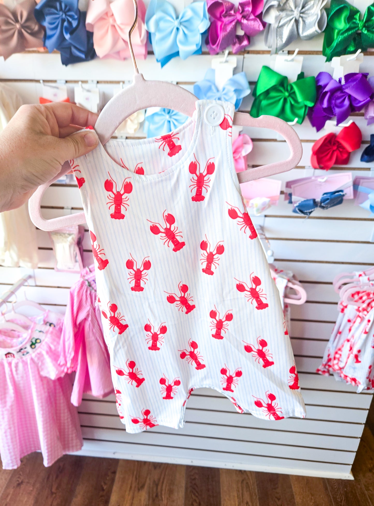 Blue Smocked Easter Romper (Copy) - MUDBUGSBTQ