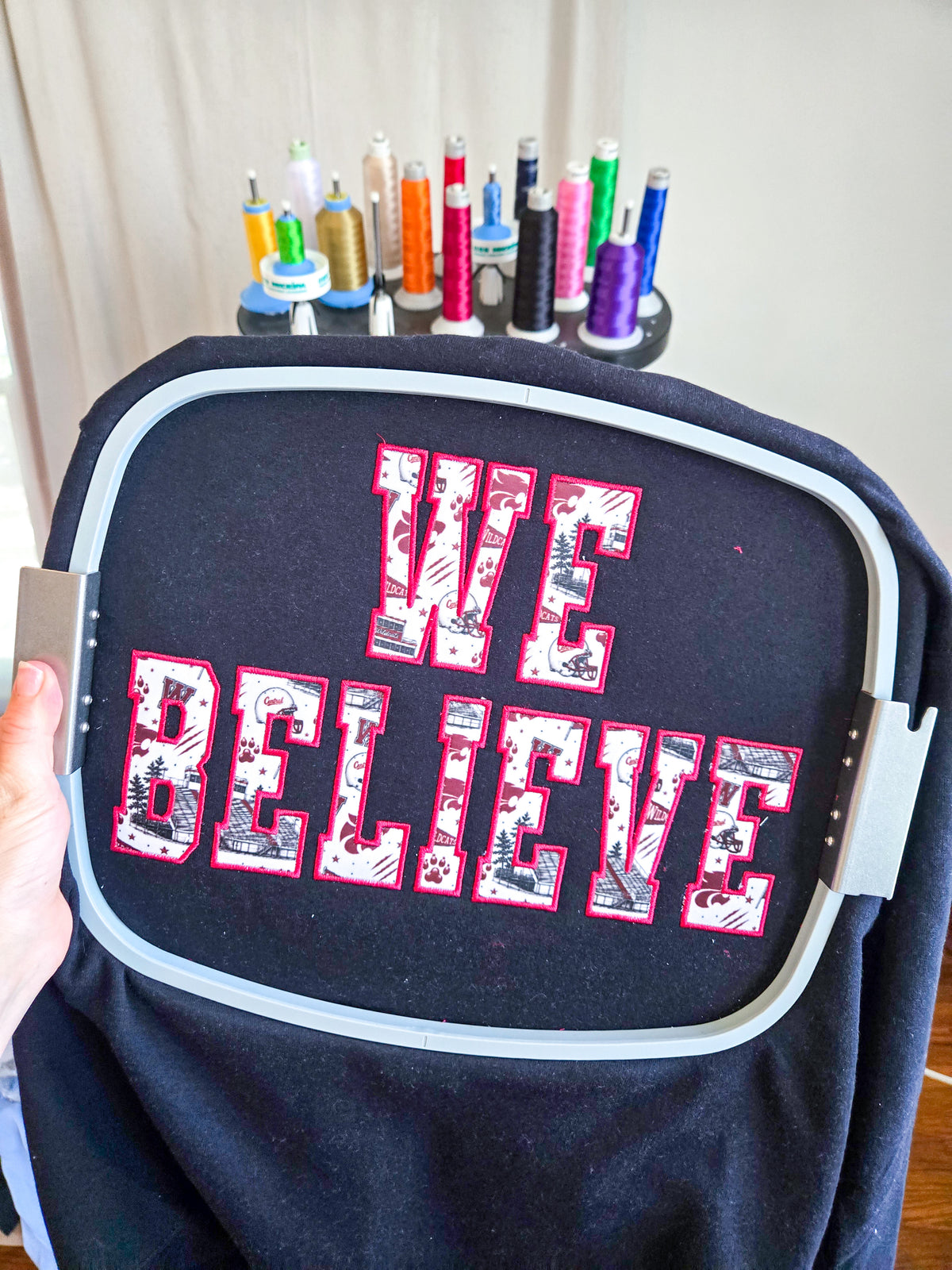 We Believe Southern Spirit Applique Sweatshirt