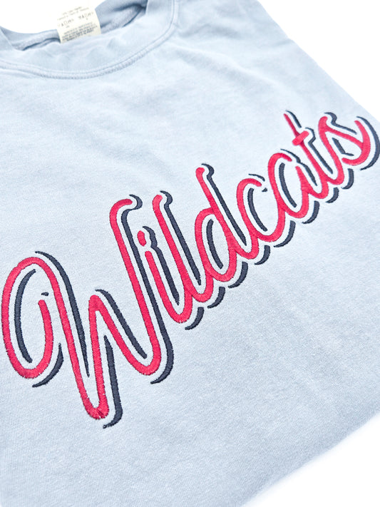Wildcat Script Embroidery Tee