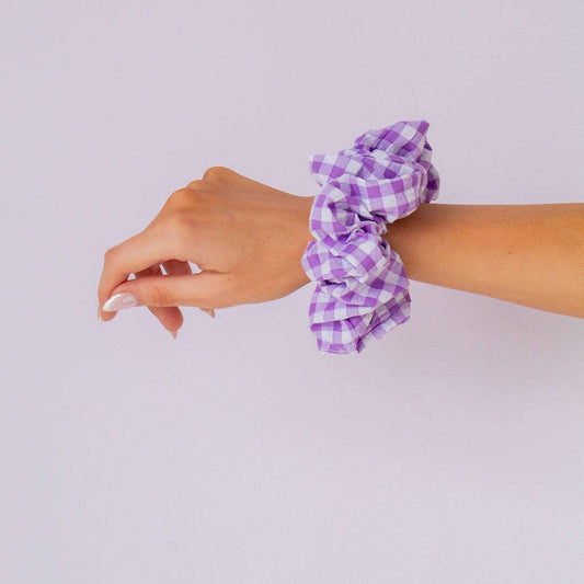 Andi Jumbo Iris Gingham Scrunchie