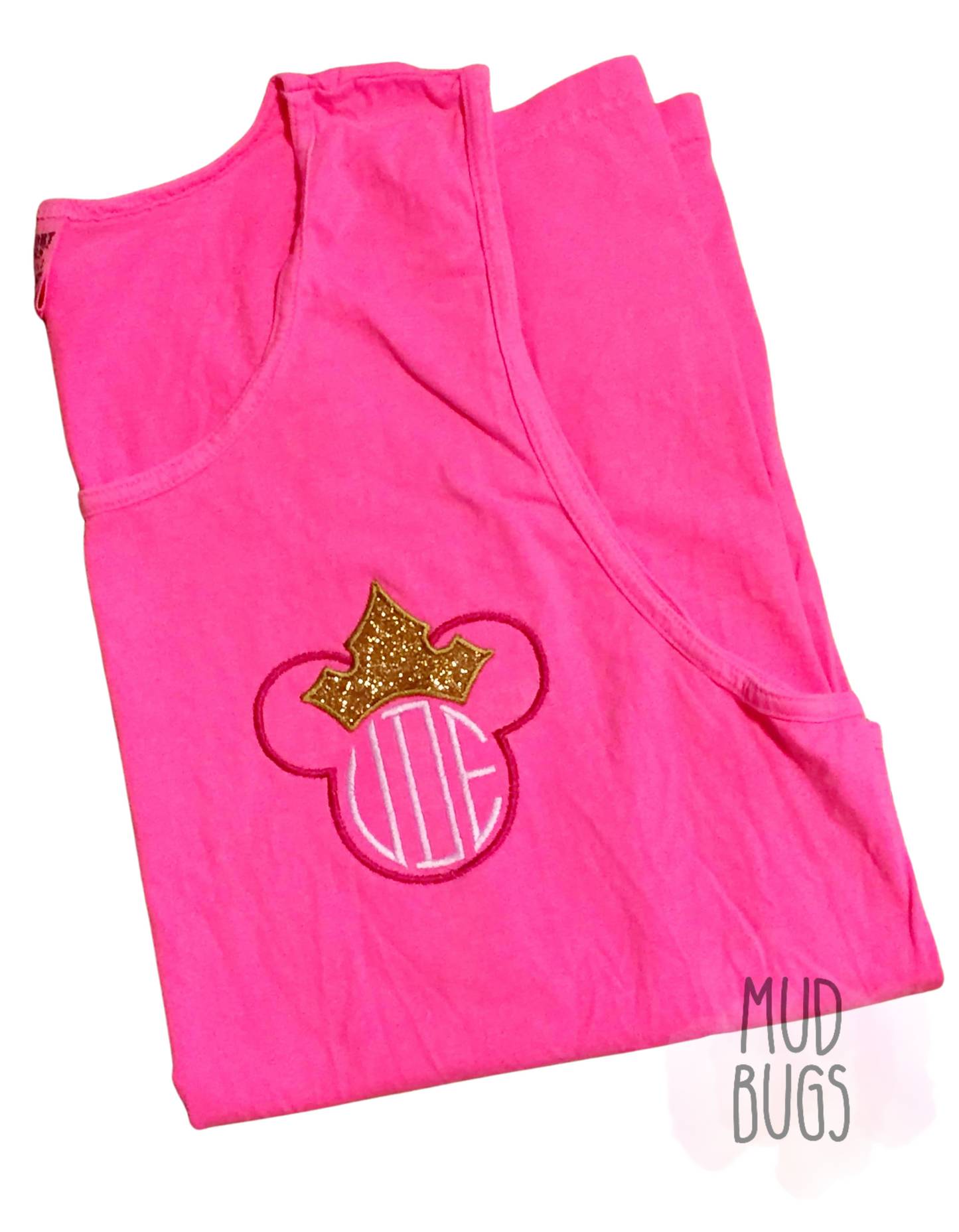 Princess Mouse Monogram Tank - MUDBUGSBTQ