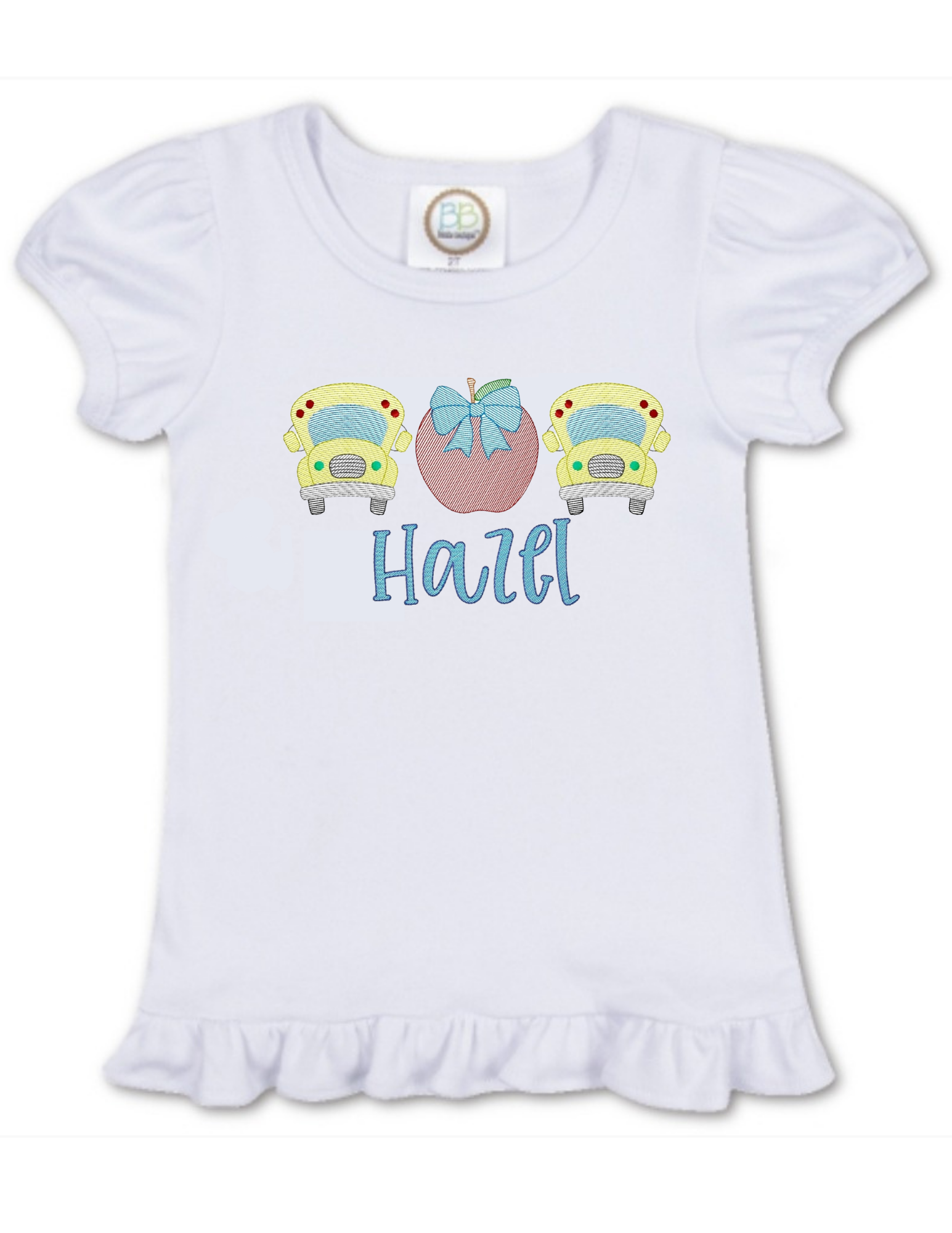 Cute Bus Embroidery Shirt - MUDBUGSBTQ