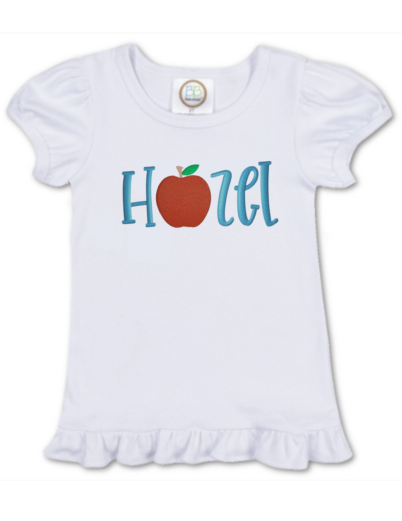 Apple Name Embroidery Shirt - MUDBUGSBTQ