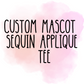 Custom Sequin Mascot Applique Tee