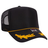 Black with Gold (high profile) Trucker Hat - MUDBUGSBTQ