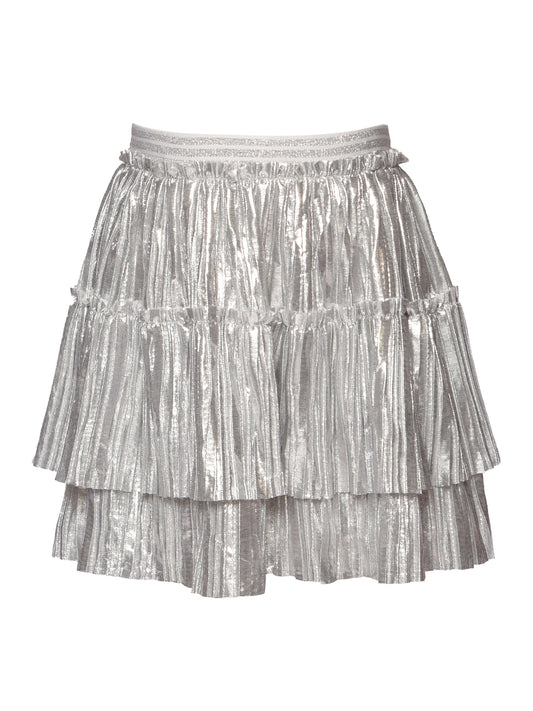 Silver Pleated Skirt